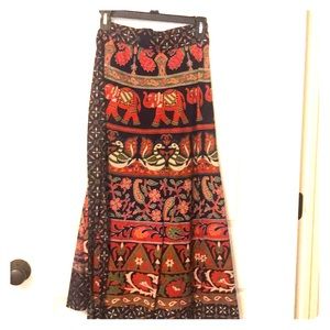 Indian print wrap skirt
